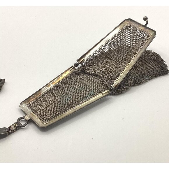 1920s Soldered Mesh Antique Flapper Bag - Picture 5 of 8